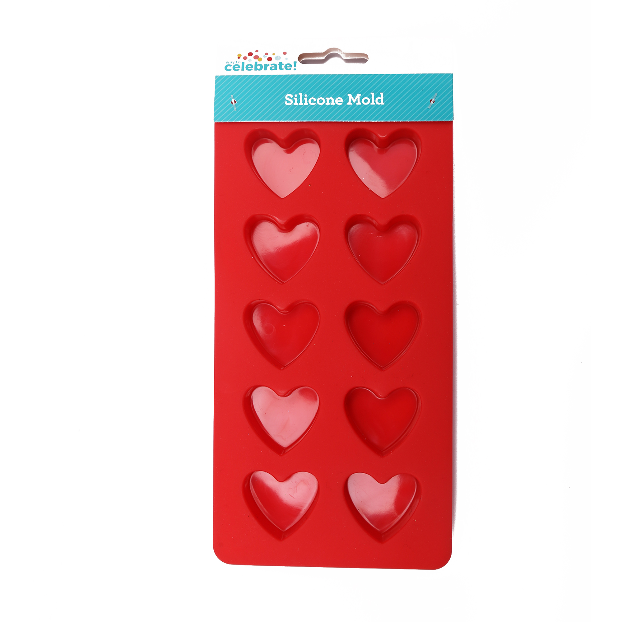 Way to Celebrate! Non-Stick Heart Silicone Baking Mold - Red - 1 Each